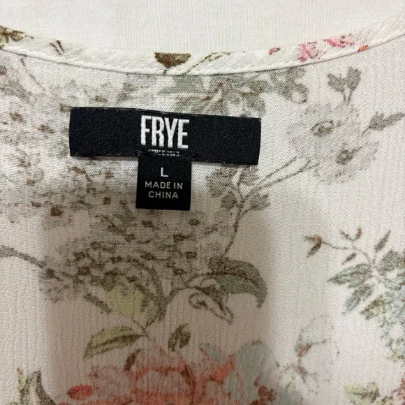 Frye Sleeveless Floral Button Front Maxi Dress. - Picture 4 of 9